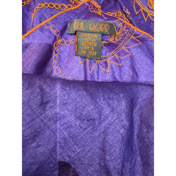 Vintage Paul Ropp Embroidered Silk Slip Dress Unworn!.. M/L - Picture 6 of 6